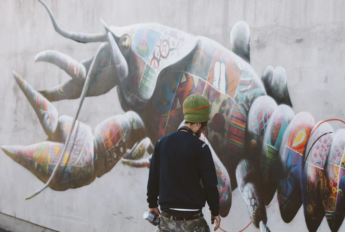 Here's the Message Behind Abbot Kinney's Colorful Crawfish Mural