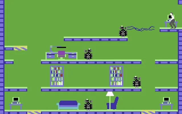 This living room would be quite nice if it weren't for the mad, laser-wielding robots.