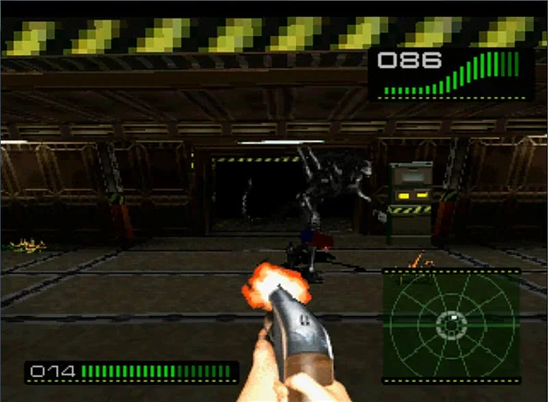 Die, alien scum! (Caption courtesy of generic captions, inc.)