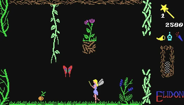 Quick! Get the orange before that massive butterfly gets you!
