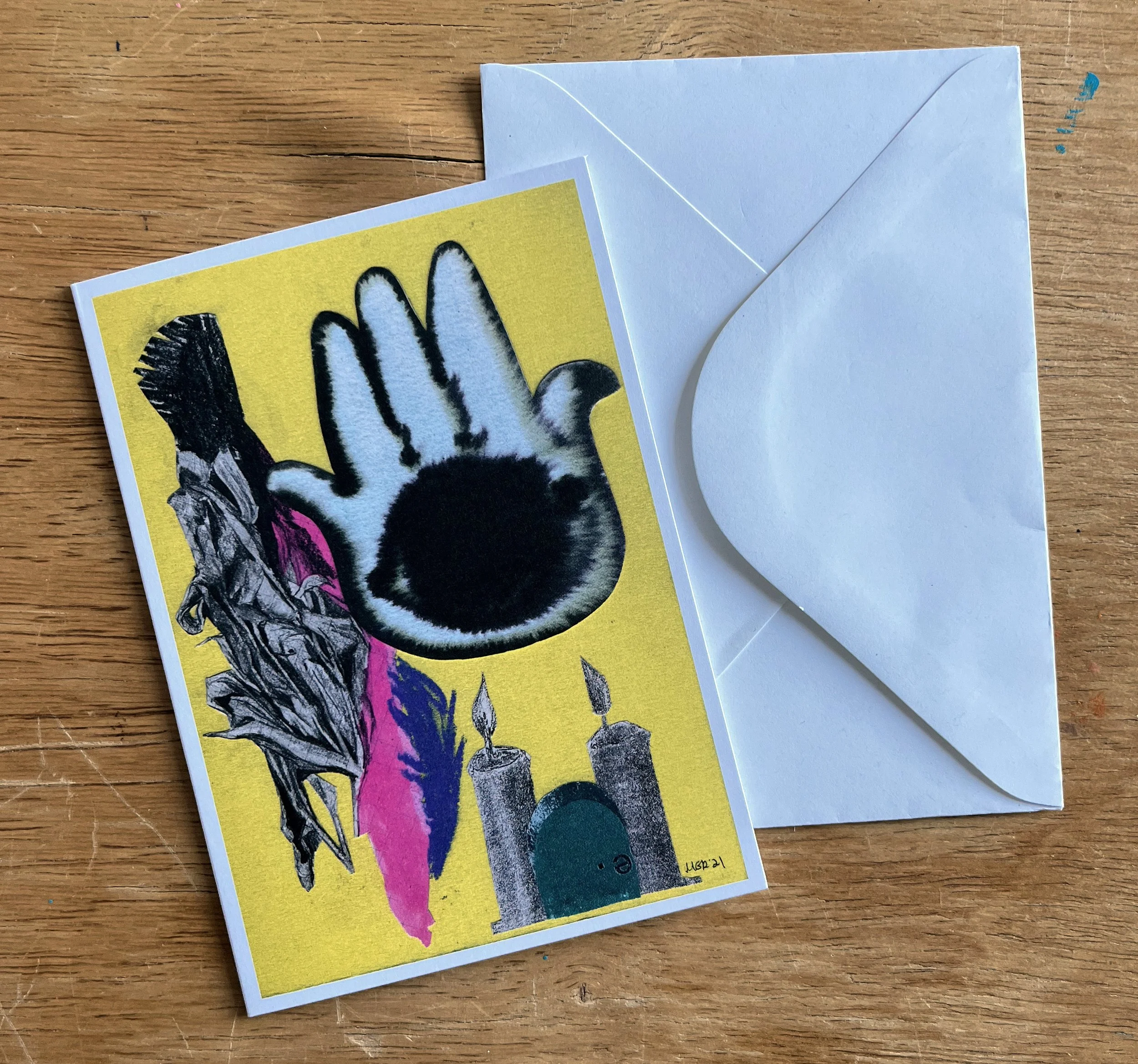 "Guardian" folded blank card with envelope
