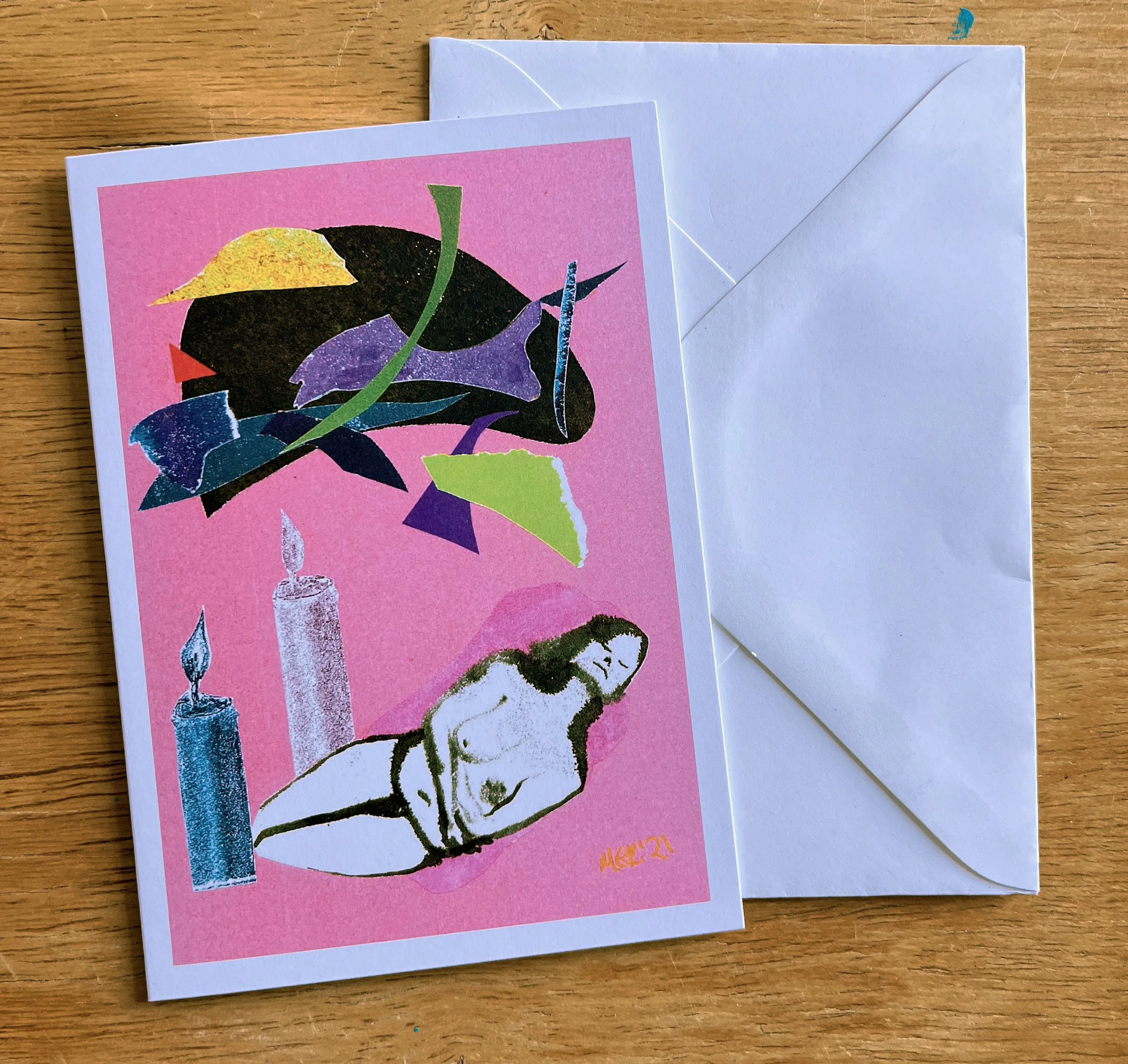 "Sabbath" folded blank card with envelope
