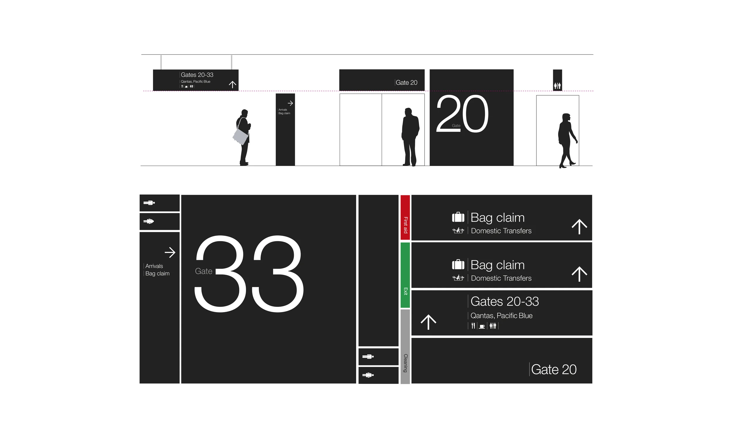 Auckland Airport wayfinding system