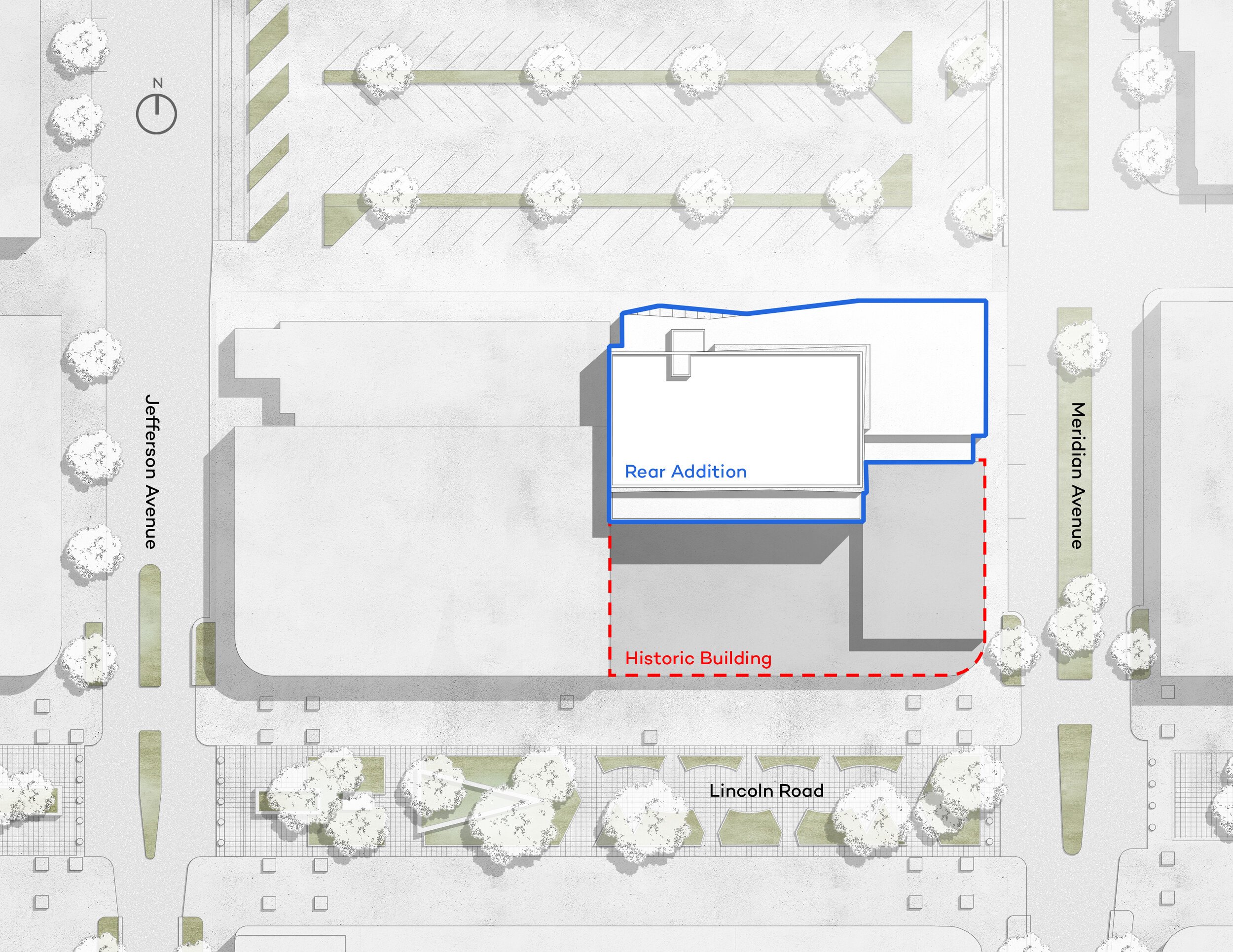  The site is located just off of Lincoln Road – a busy outdoor pedestrian mall.  