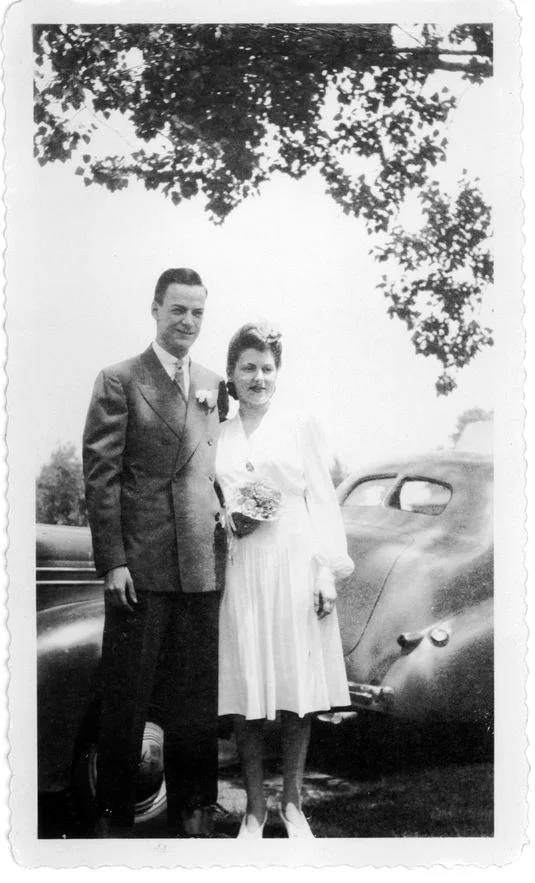 Richard and Arline on their wedding day