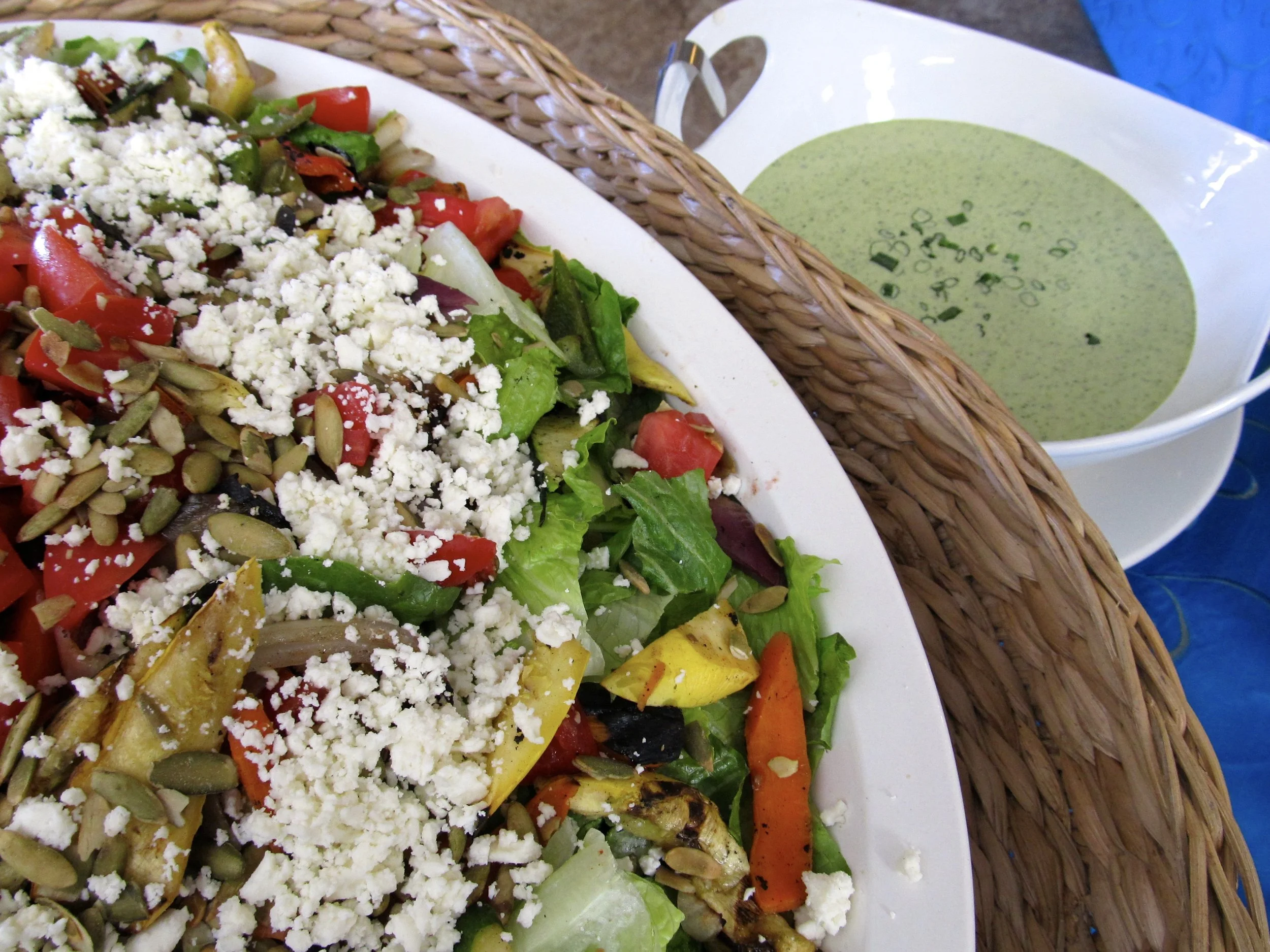 South American Grilled Veggie Salad with Mango Salsa