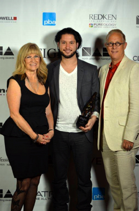 Sal pictured with Nancy & Ed Brown, Owners of Ladies & Gentlemen Salon & Spa, at the 2012 NAHA