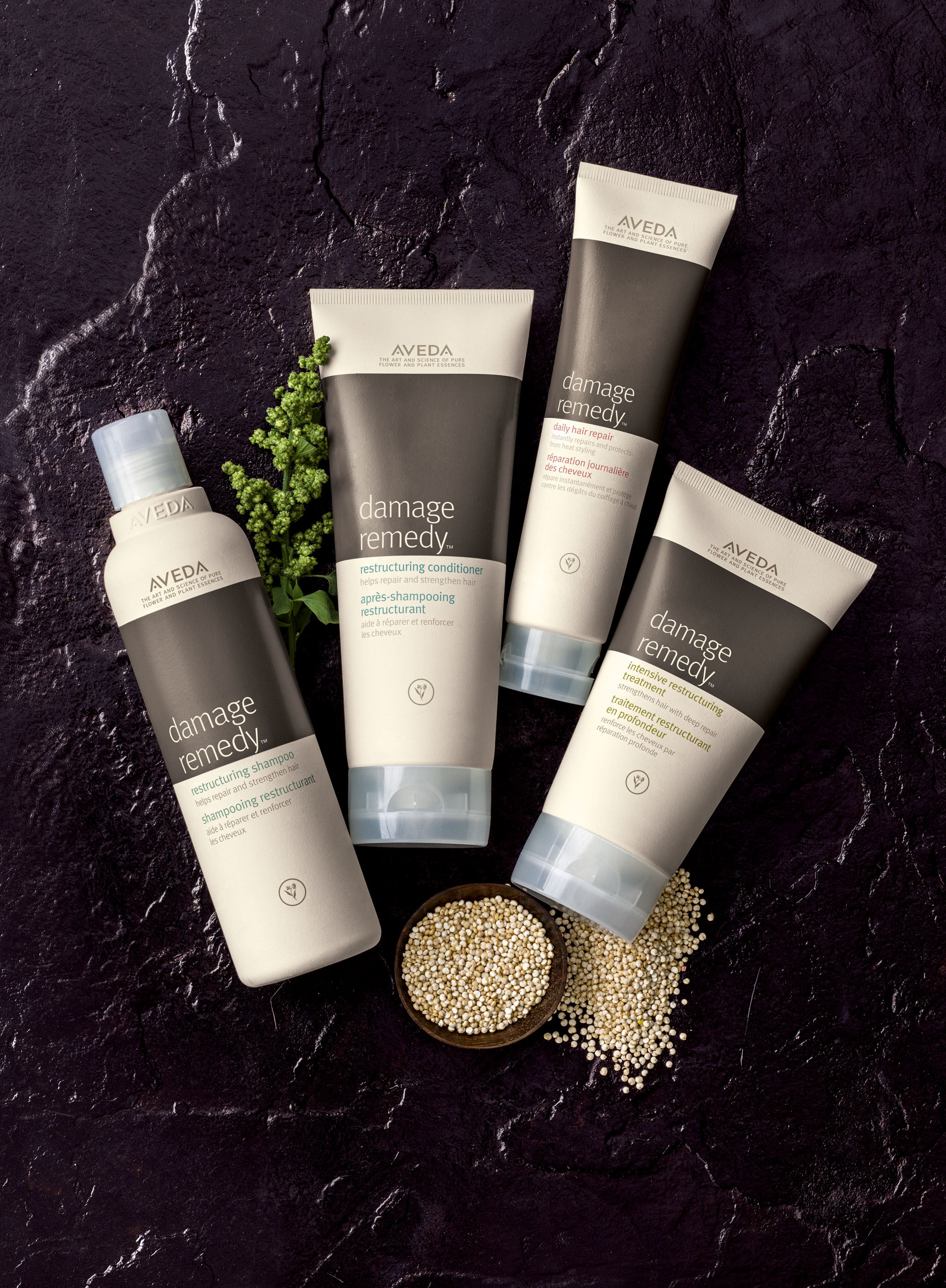 Damage remedy heals weakened hair from the inside out.