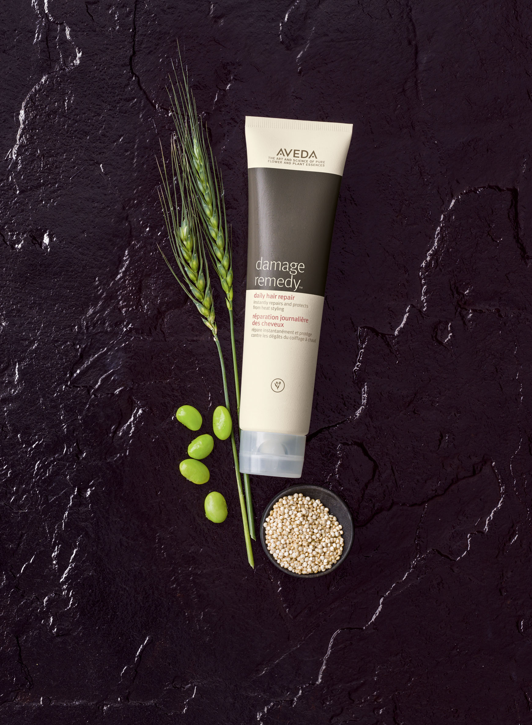 The quinoa protein in Damage Remedy products nurtures hair and restores its health.