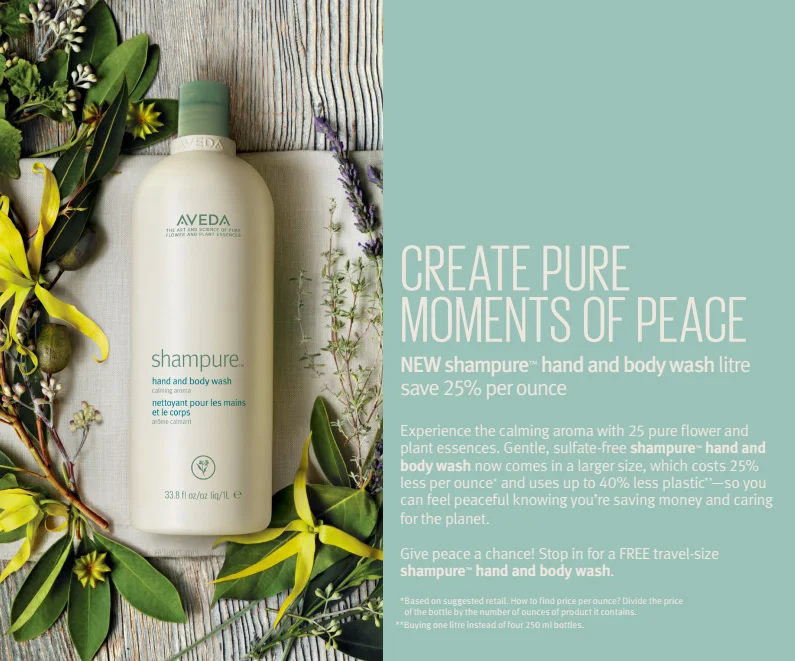 Breathe in the shampure ™ aroma and experience the peace our calming aroma can bring, by the litre.