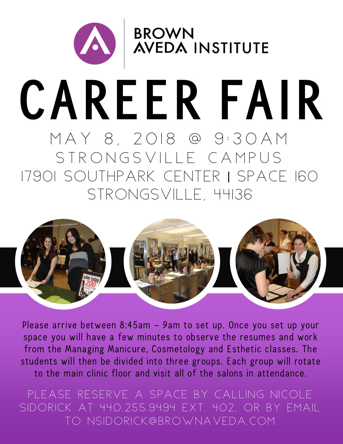 Career Fair at Strongsville Brown Aveda Institute