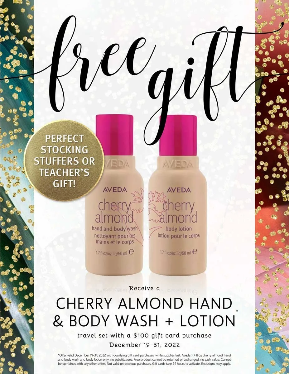 FREE Cherry Almond Hand and Body Wash Lotion Travel Set with Purchase