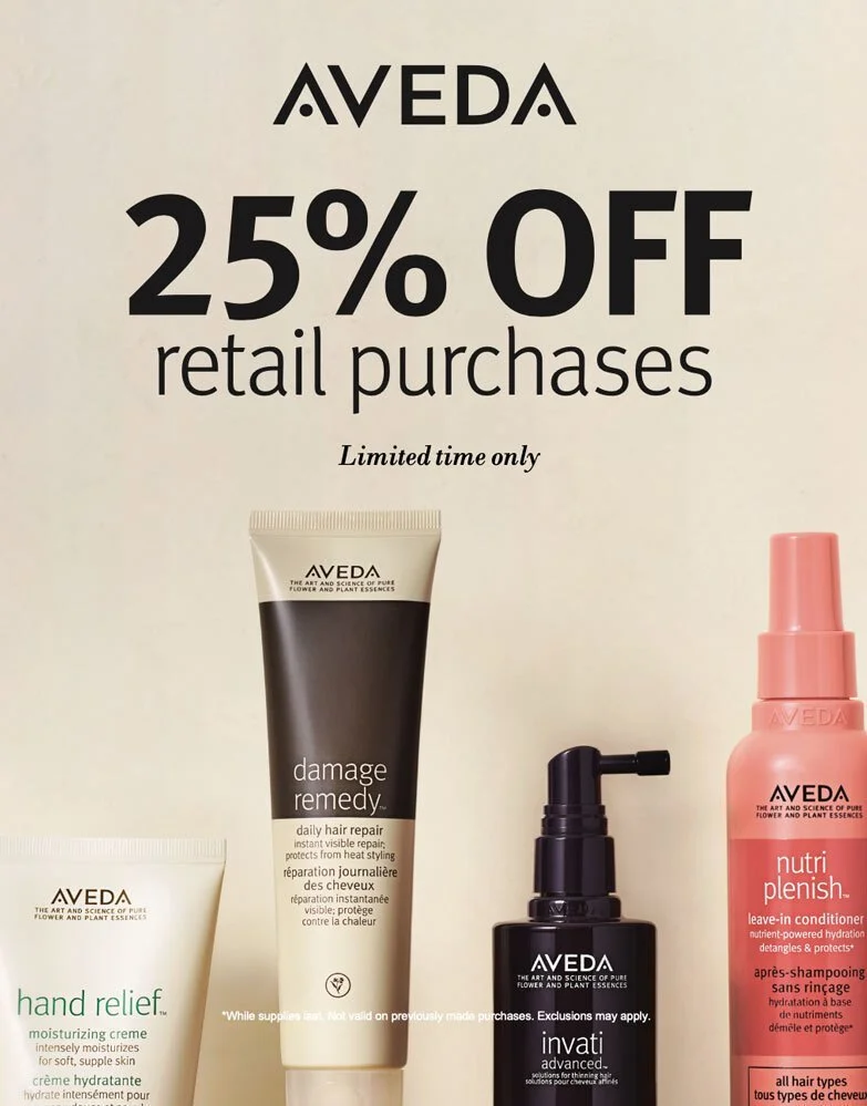 AVEDA 25% Off Sale