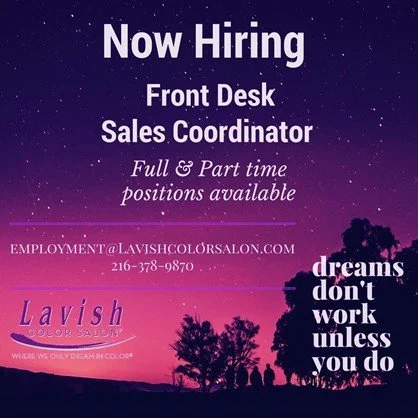Guest Service Experts Wanted at Lavish Color Salon