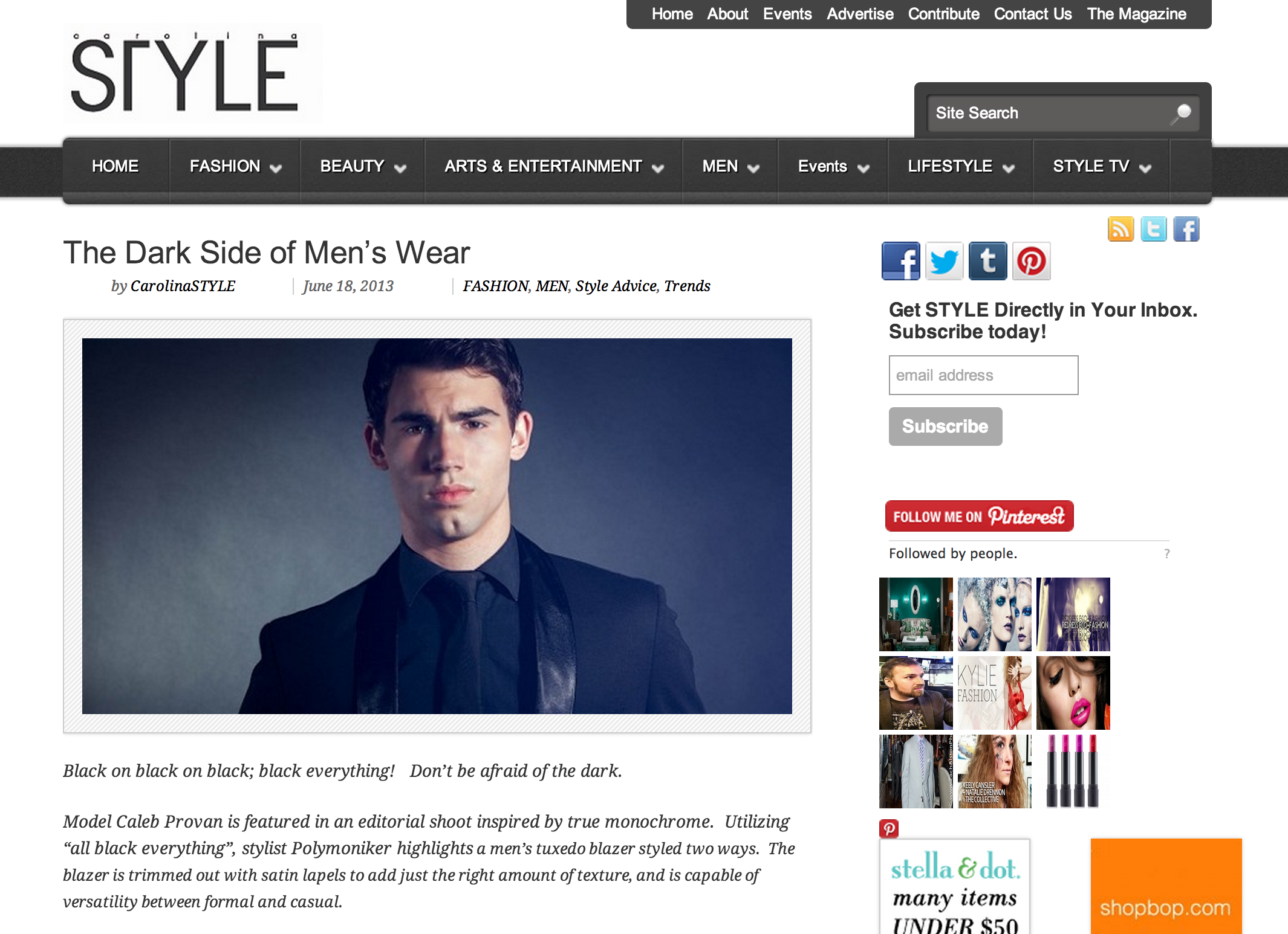 carolinastylemag.com June 2013 publication | north carolina photographer