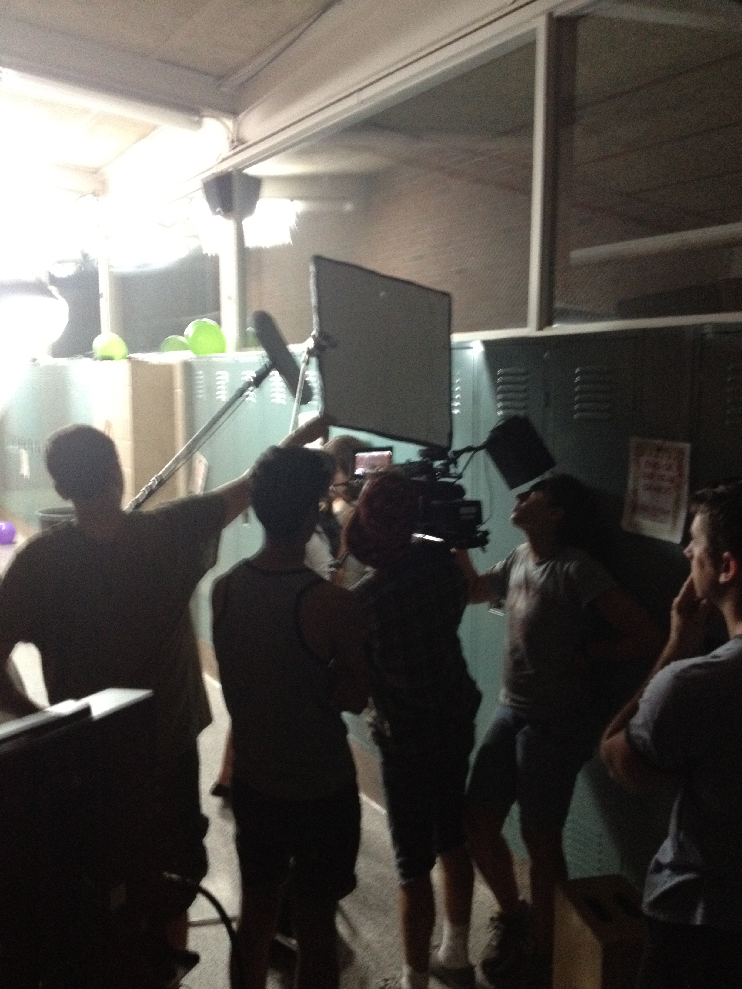 Con Quien Andas - While filming the last scene.