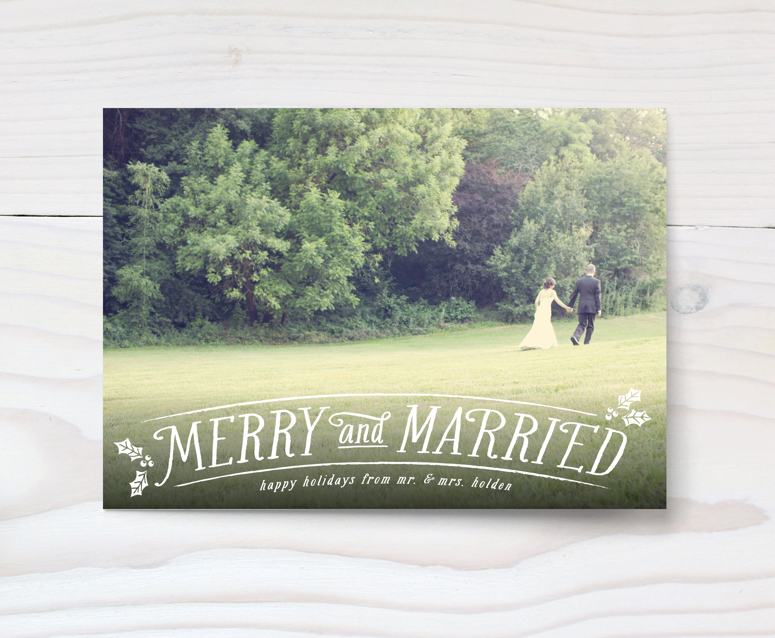 Merry and Married Holiday Photo Card by Hooray Creative for Minted 2.jpg