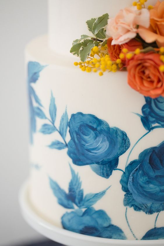 HandPainted and Watercolor Wedding Cakes for Spring