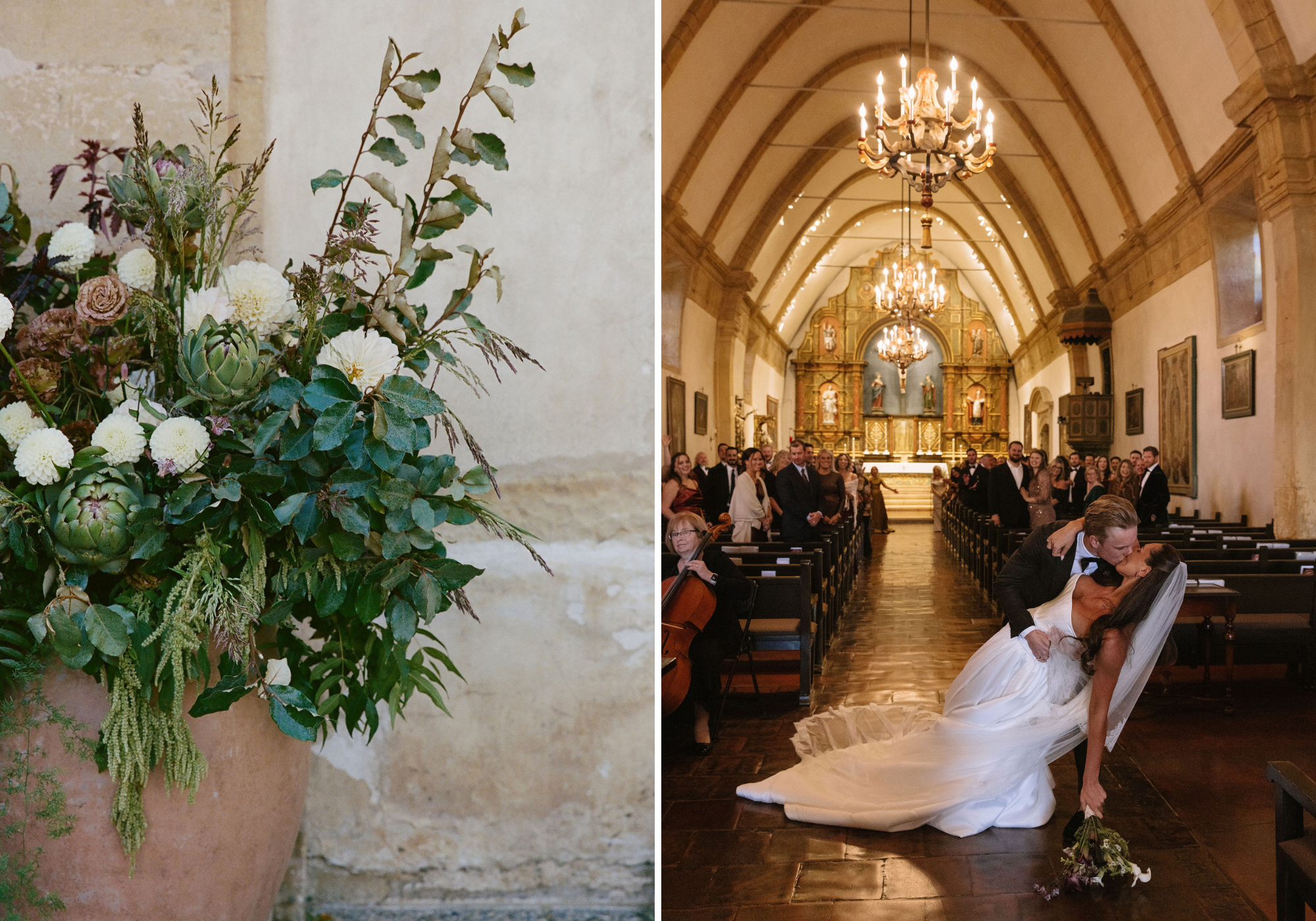 wedding ceremony at carmel mission