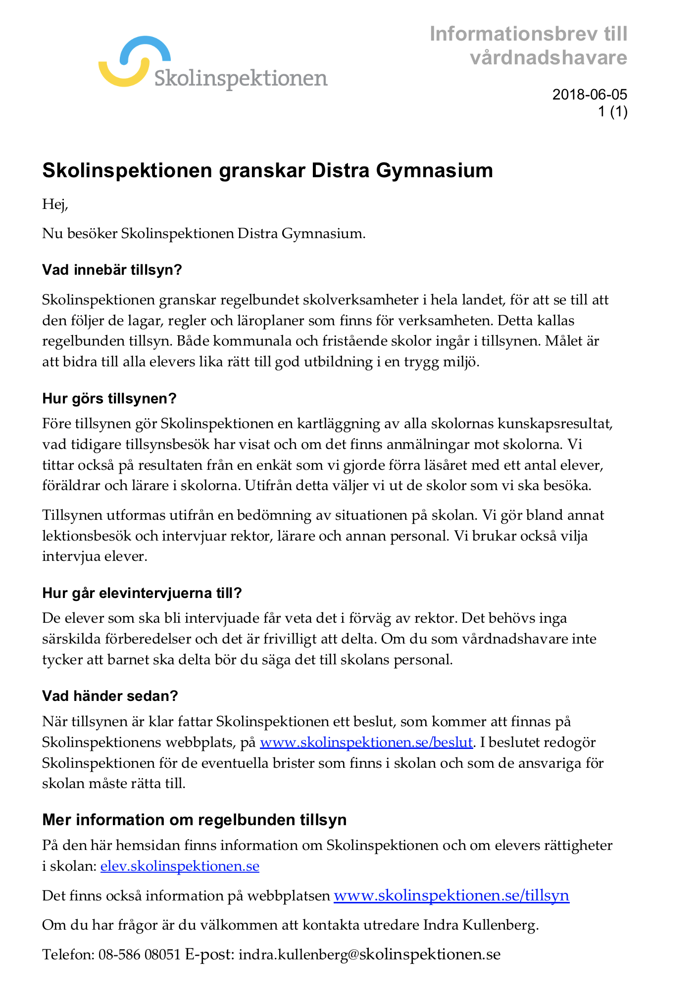 Information till vårdnadshavare