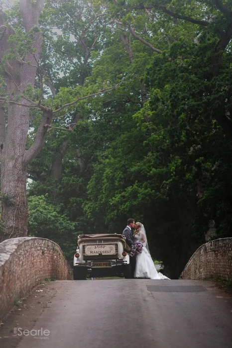 Kiss on a Bridge Wedding Photographer Cornwall