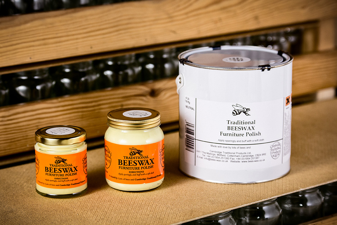 Beeswax furniture polish jars and tin - Cambridge Traditional Products