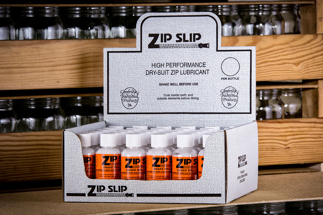 Display box of Zip-Slip for zip repairs - Cambridge Traditional Products