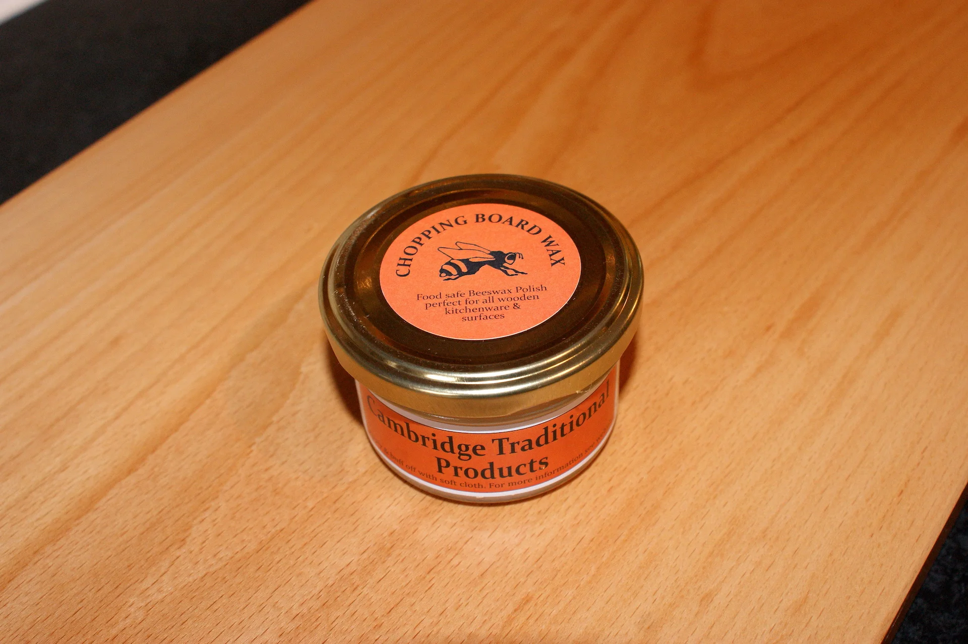 Small jar of food safe chopping board wax - Cambridge Traditional Products