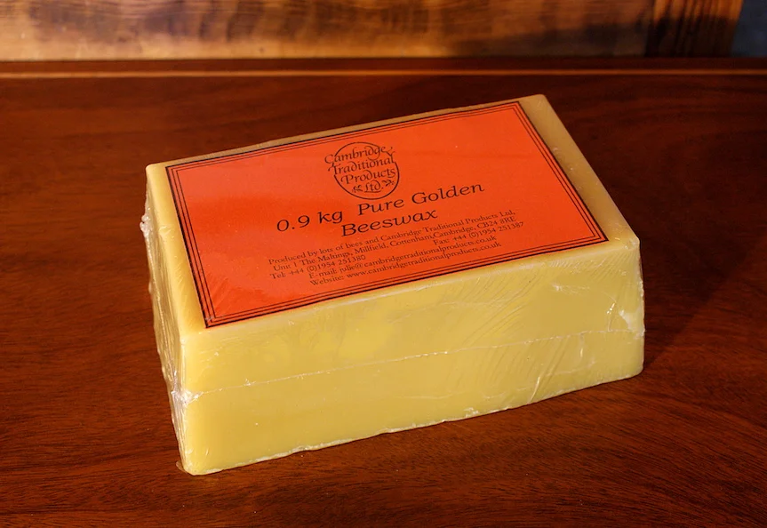 Sealed box of traditional handmade natural beeswax sticks - Cambridge Traditional Products
