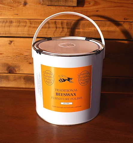 Large tin of traditional handmade beeswax furniture polish - Cambridge Traditional Products