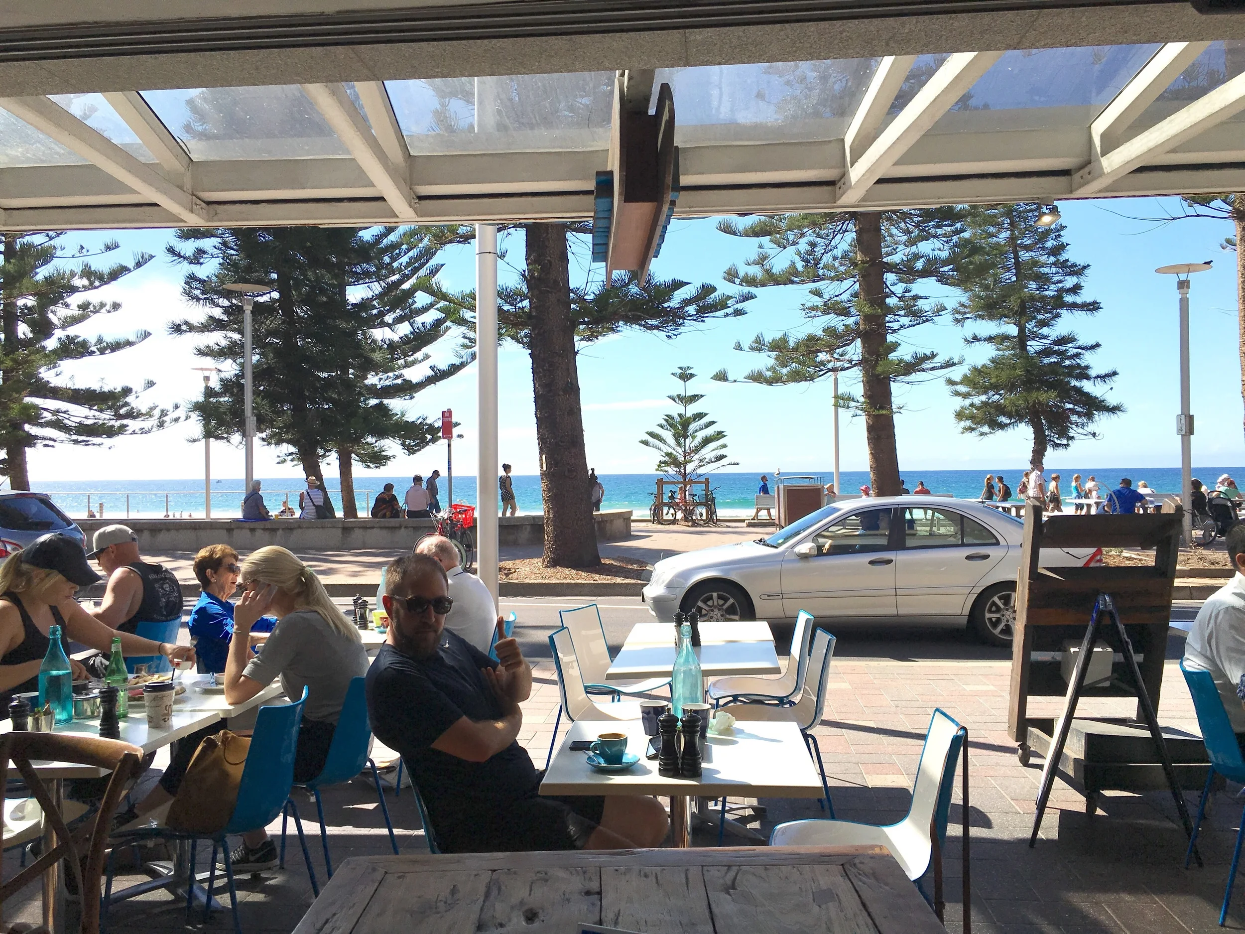 Manly Beach, aka the beautiful spot where Adam watched a Caps game