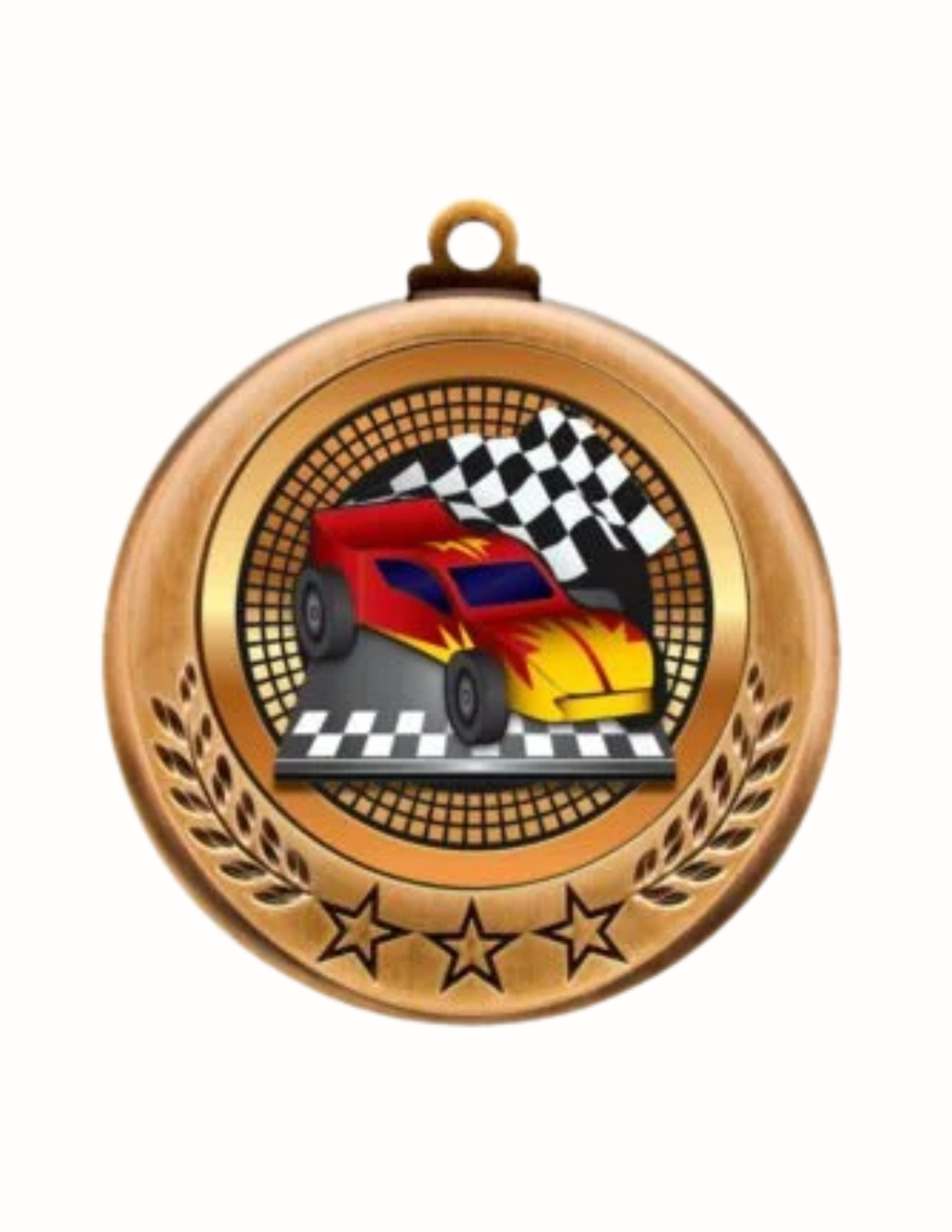 Spectrum Series Pinewood Derby Medal- 2 sizes (Includes Ribbon)