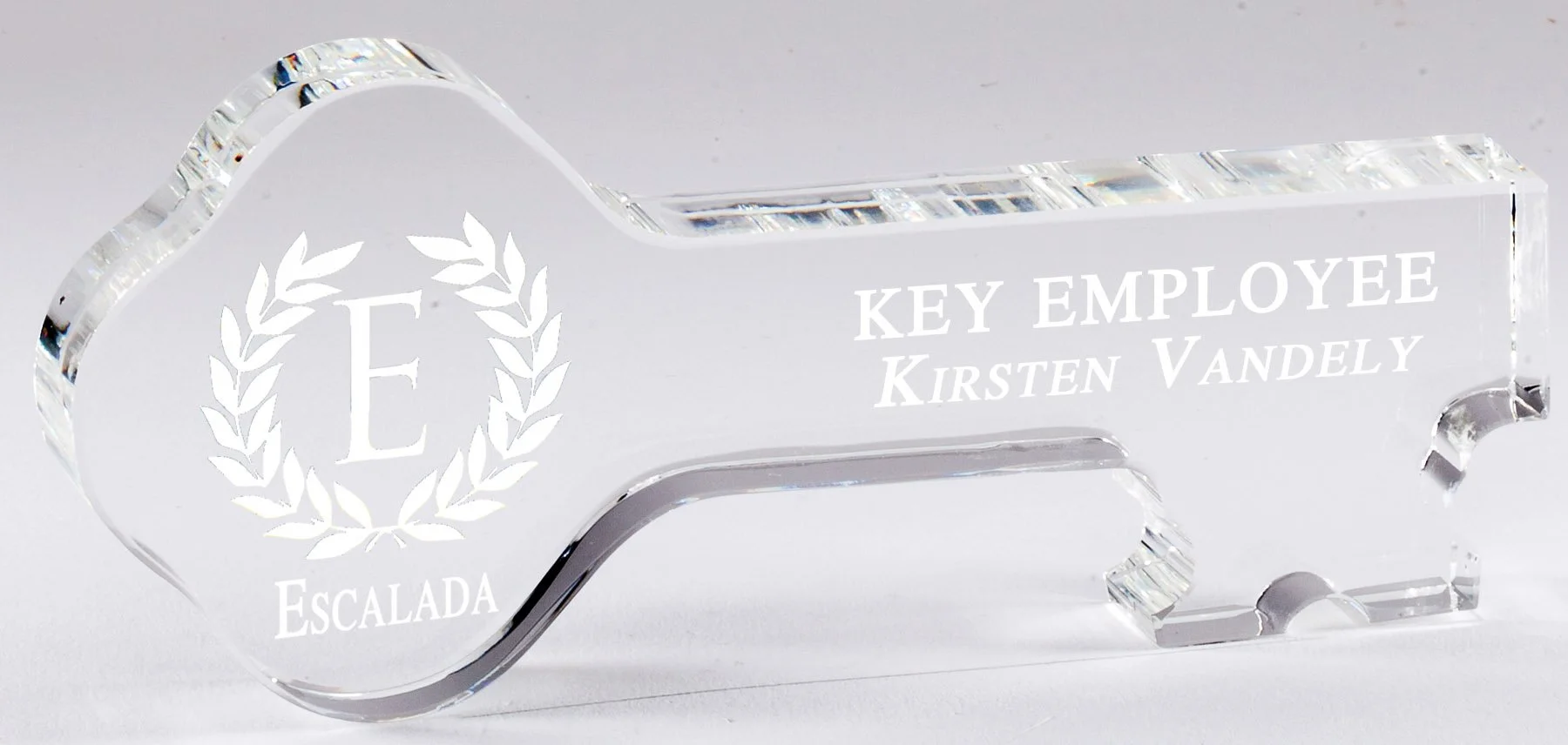 Crystal Key Paperweight 6.75" x 2.75" (Includes Engraving)