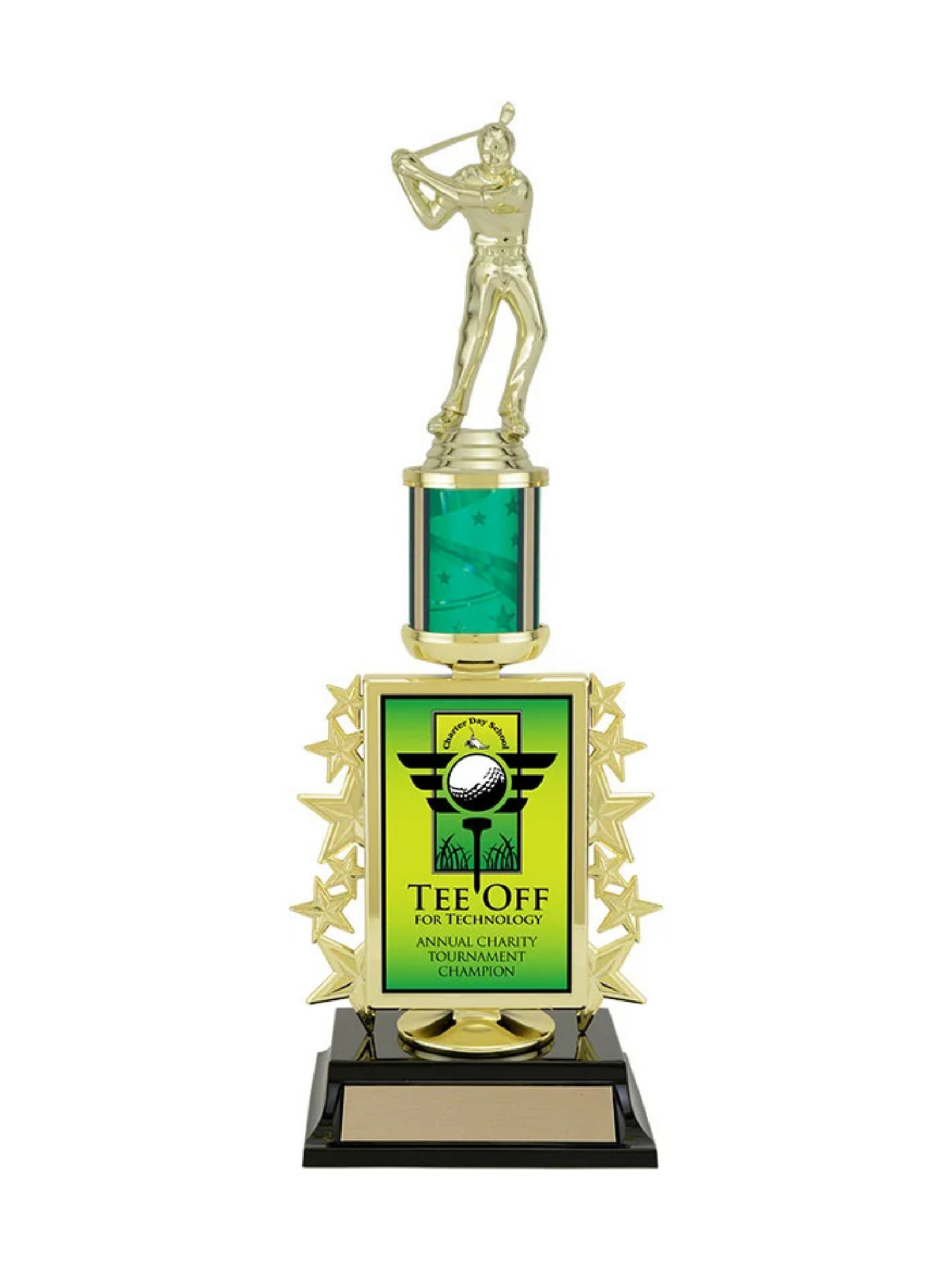 Superstar Golf Ribbon Star Trophy 13" (Includes Engraving)