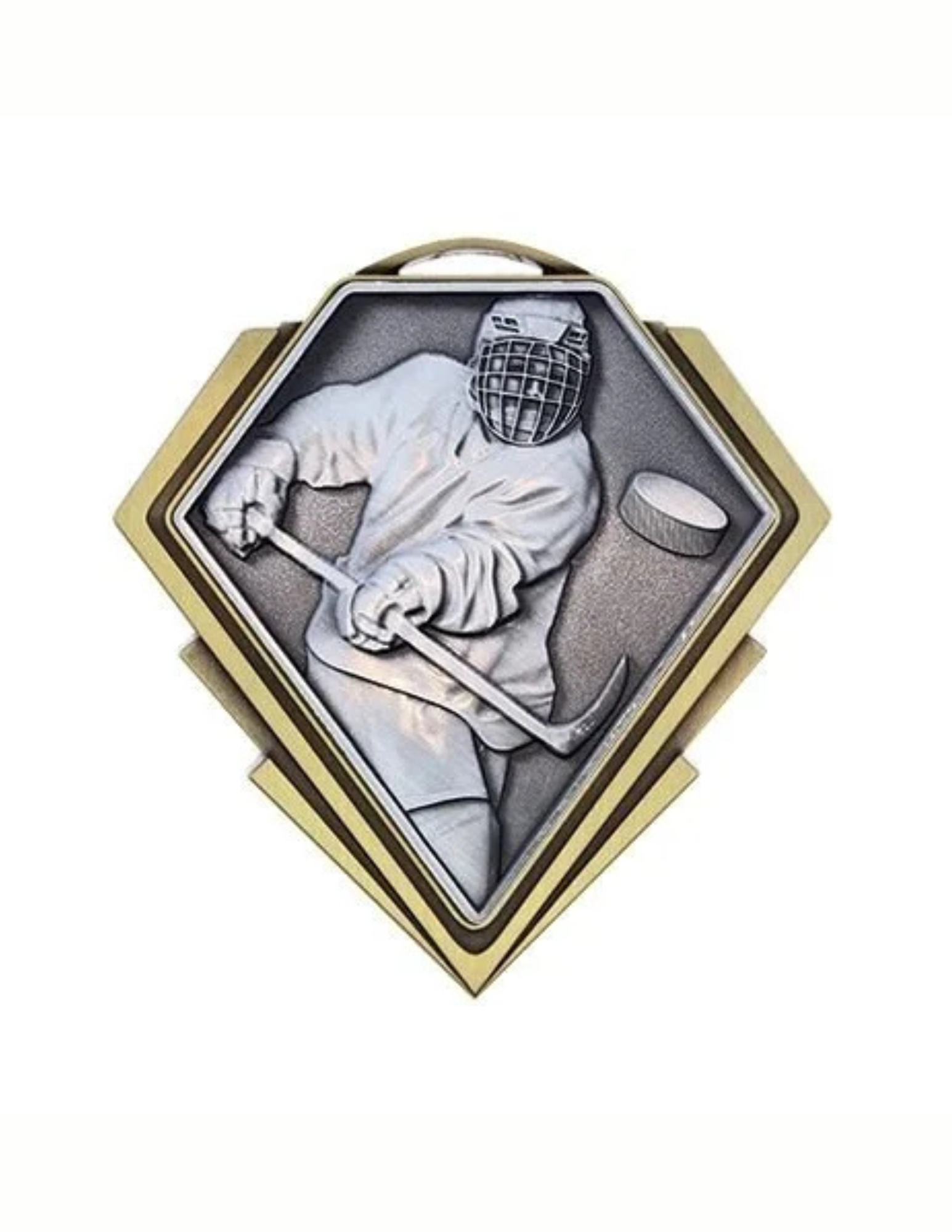 Diamond Series Male Hockey Medal 3" (Includes Ribbon)