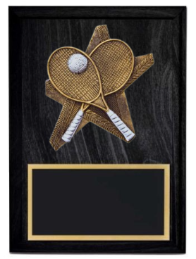 Pro Star Tennis Plaque- 2 Sizes (Includes Engraving)