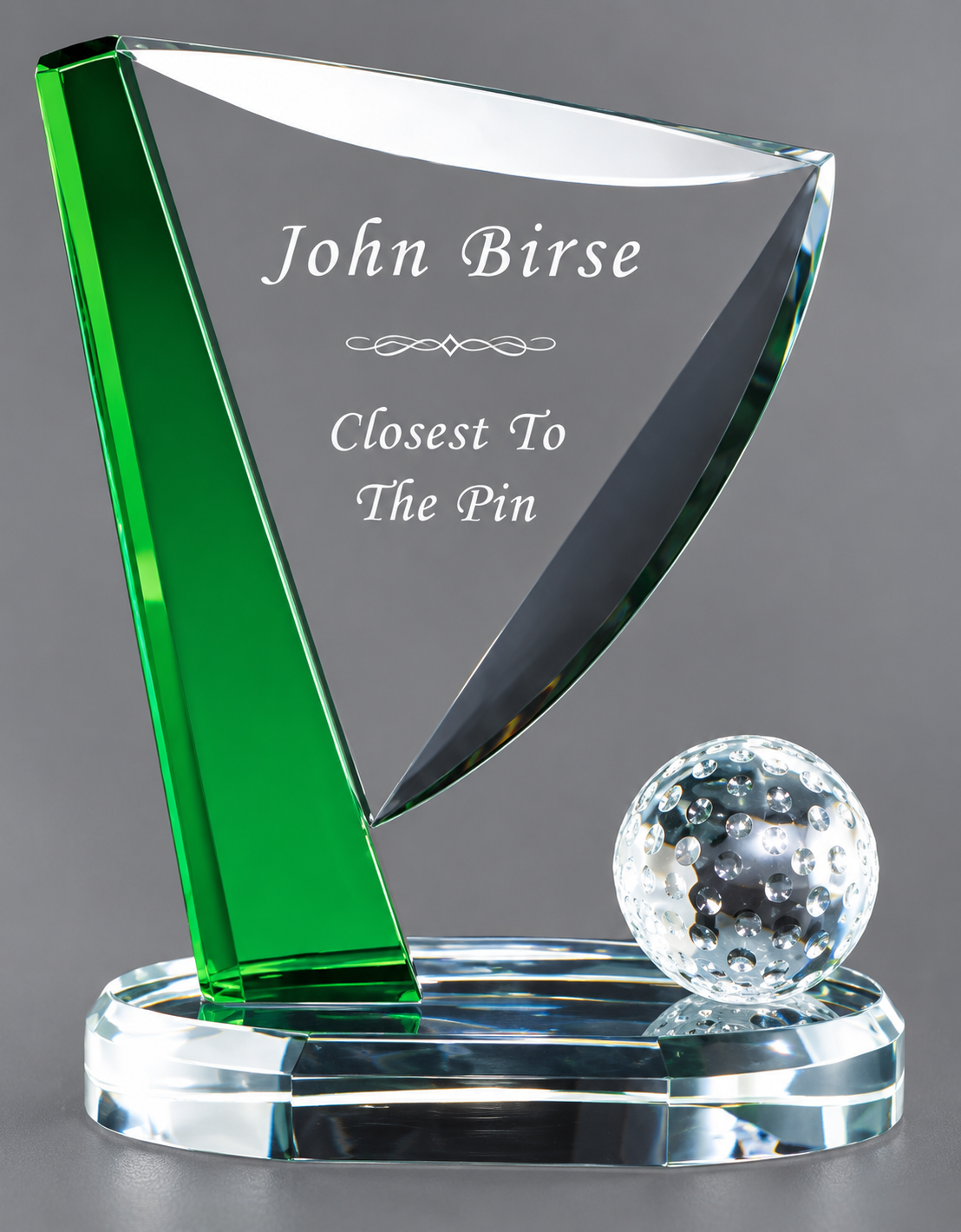 Golf Flag Crystal Award