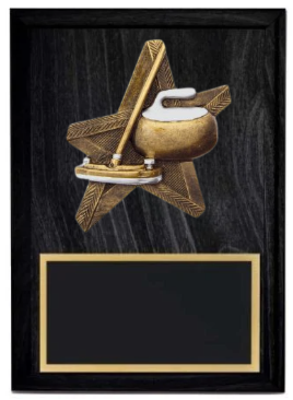 Pro Star Curling Plaque- 2 Sizes (Includes Engraving)