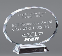 Halo Crystal Award 5" x 6.5" (Includes Engraving)