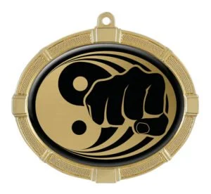 Impact Series Martial Arts Medal 3.75"x2.625" (Includes Ribbon)