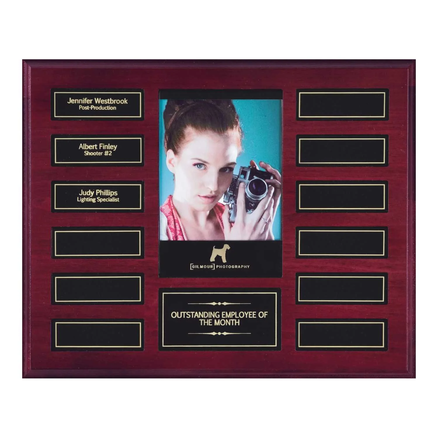 Mahogany Series Pocket Plaque 10.5x13" - Perpetual Plaque (Includes Header- 2 Custom Options)