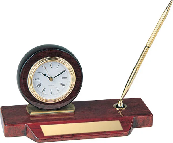 Deluxe Clock/Desk Set 10" x 4.75" (Includes Engraving)