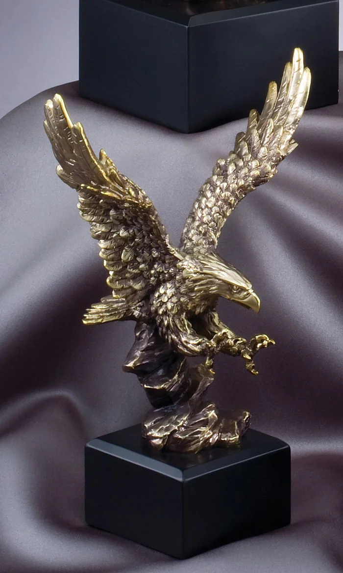 Gold Eagle Sculpture Award- 3 Sizes (Includes Engraving)