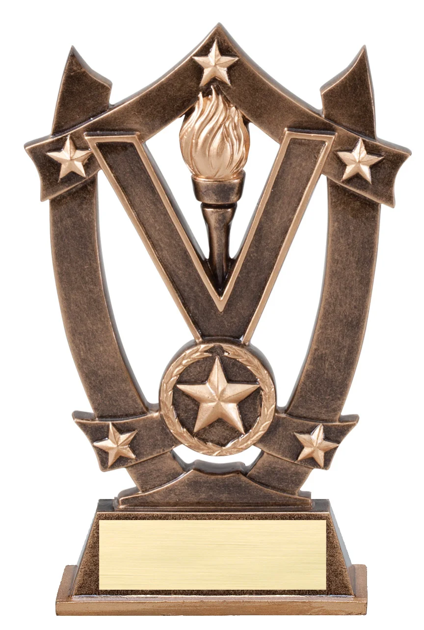 Resin Victory Shield Trophy 6.25" (Engraving Included)