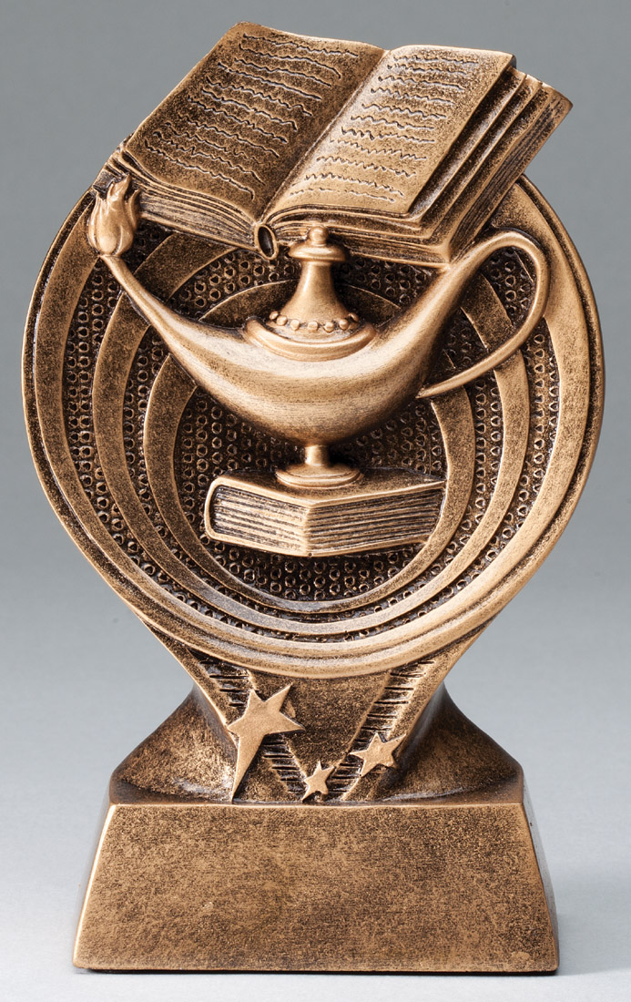 Lamp of Knowledge Sculpture 6" (Engraving Included)