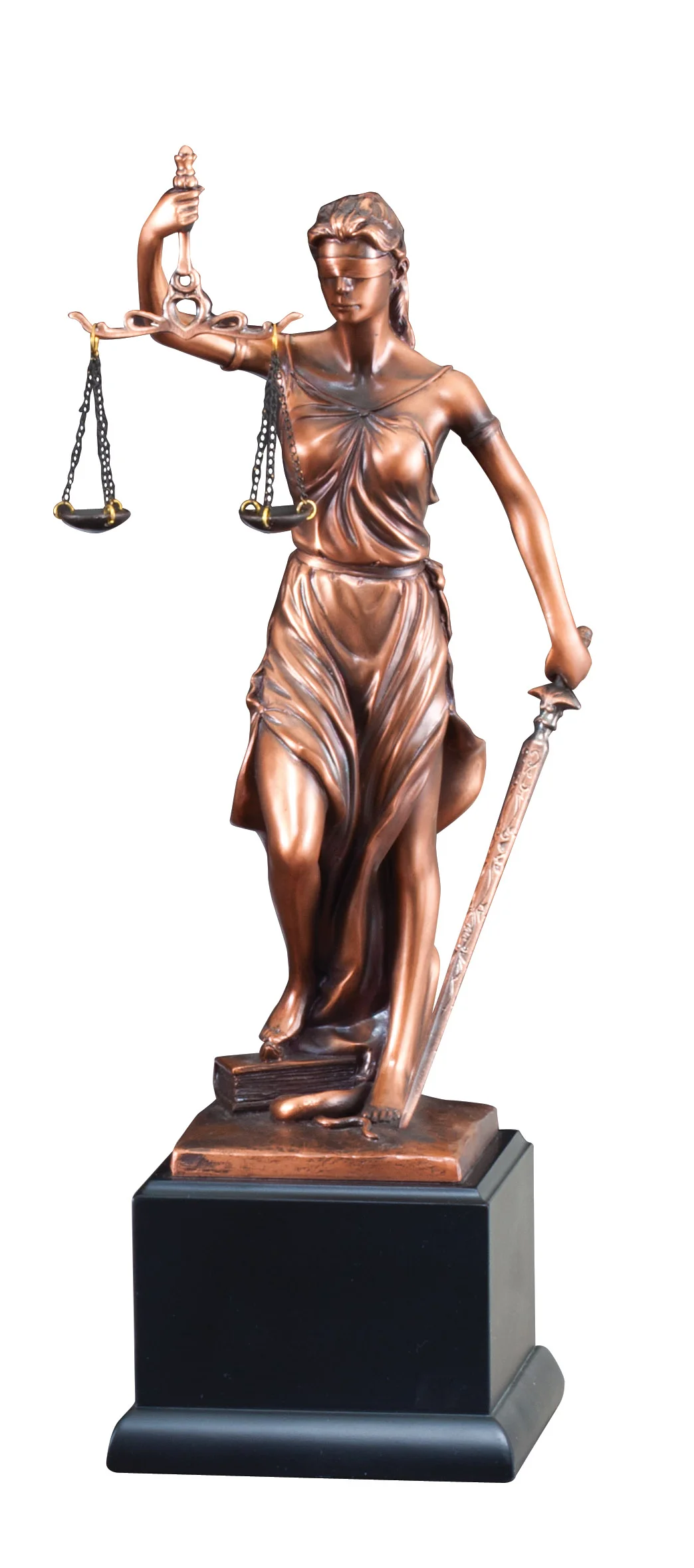 Lady Justice Statue Bronze 13.5" (Engraving Included)