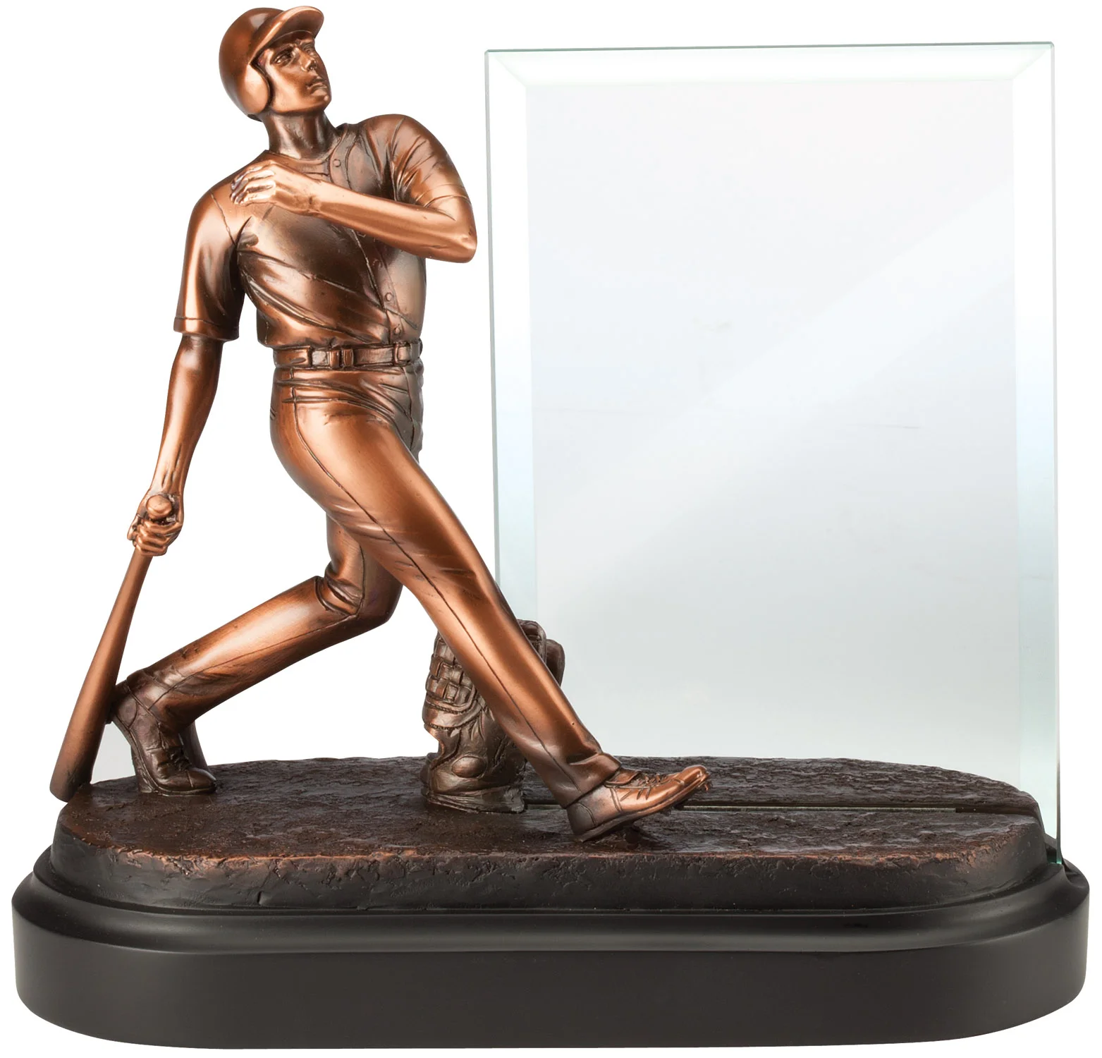 Baseball Statue with Glass 7.25" (Includes Engraving)