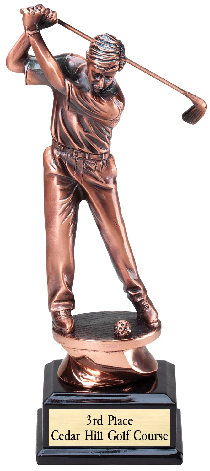 Copper Collection Golf Statue- 3 Sizes (Includes Engraving)