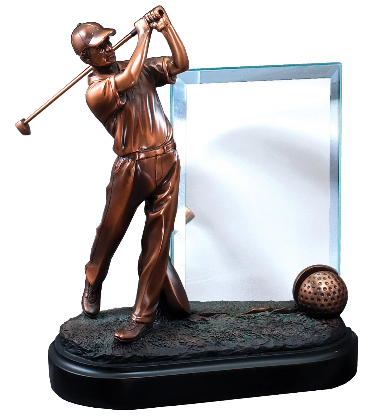 Gallery Golf Statue with Glass Etching 9" (Includes Engraving)