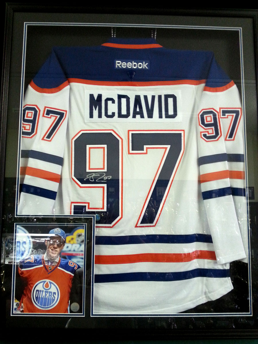 McDavid Jersey Framed Signed.